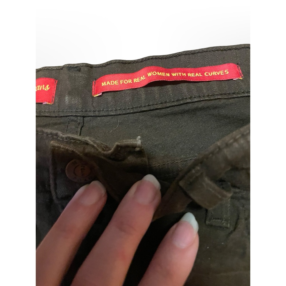 NYDJ Tummy Tuck Jeans Womens 14 Brown Wide Leg High Rise Stretch Style 4008 - Picture 6 of 11